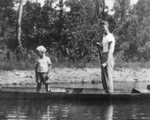 Billy and Jimmy in boat